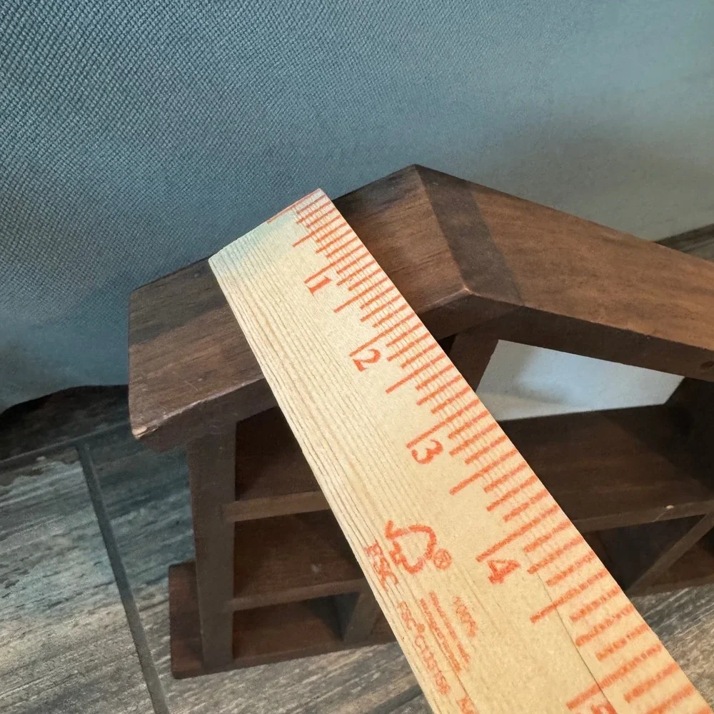 Americana Primitive Wood Shadow Box Shelf Miniatures Folk Art Farmhouse Trinket